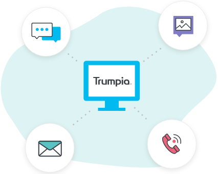 Illustration of Trumpia's various communication channels
