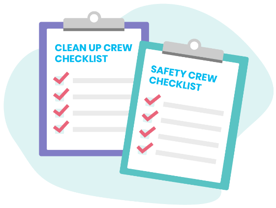 Image of a cleanup crew checklist